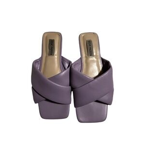 Steve Madden Mayra Sandals Flats Purple Faux Leather Size 8